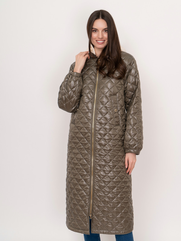 Э3274-122-oliva/м/22-01 Пальто утепленное Franco Vello