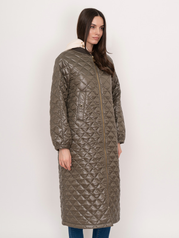 Э3274-122-oliva/м/22-01 Пальто утепленное Franco Vello