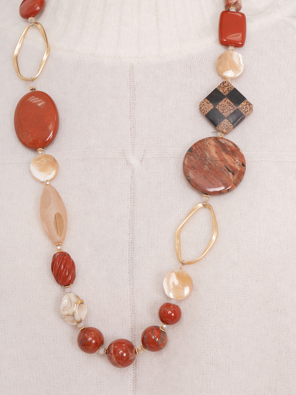 353997/21-02 Бусы Яшмовый замок ср. Ярославна