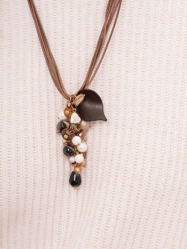 345039/21-02 Колье Кофейный остров Ярославна