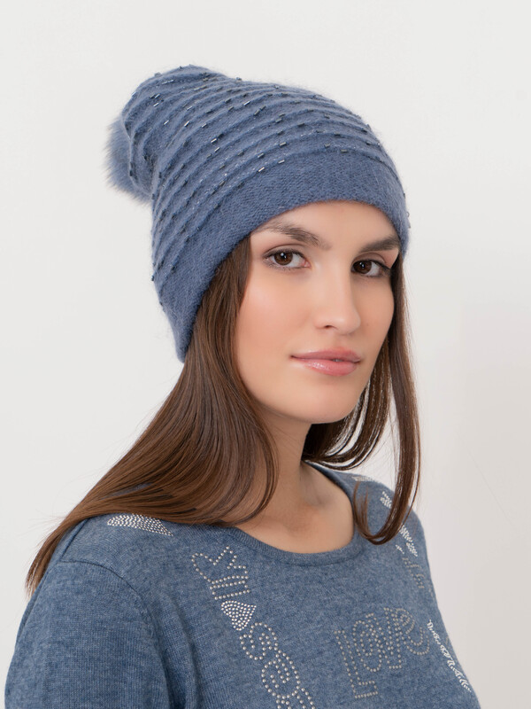 ЭS6726 CLP/20-2 Шапка с помпоном Vizio