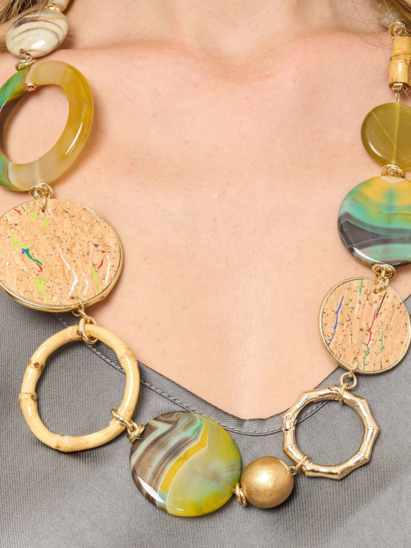 Э440208/24-02 Колье Стиль Сафари Ярославна