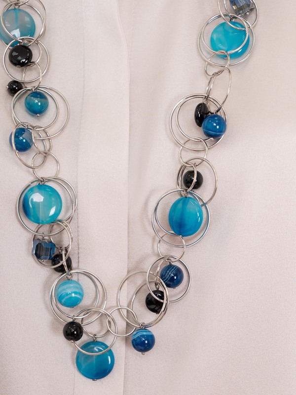 337751/21-02 Колье Ночная волна Ярославна