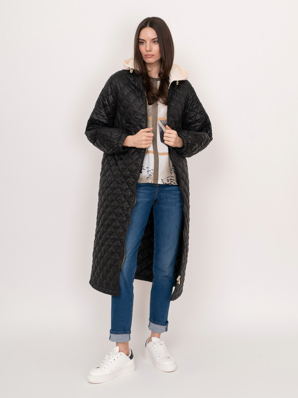 Э3274-122-nero/м/22-01 Пальто утепленное Franco Vello