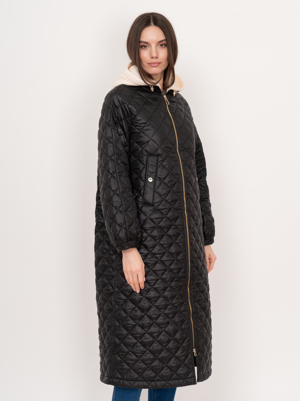 Э3274-122-nero/м/22-01 Пальто утепленное Franco Vello