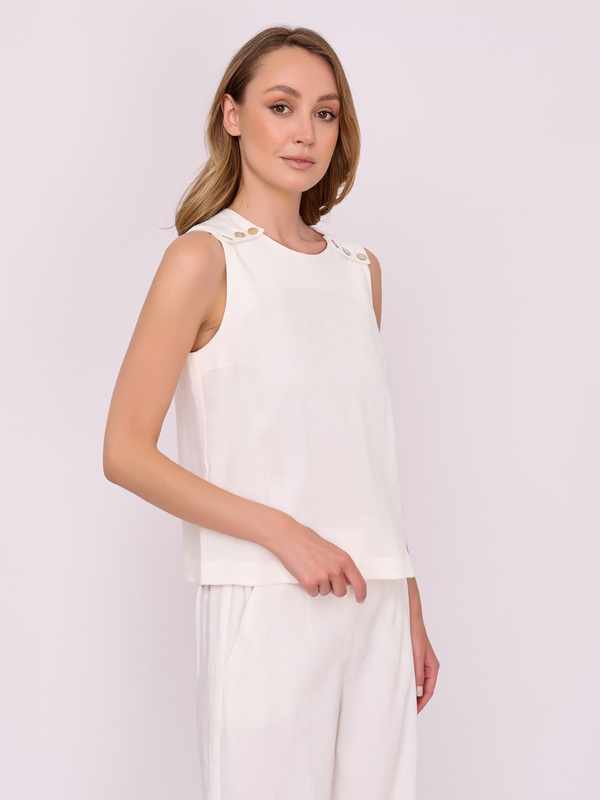 Э31610335 COGNAC/23-01 Блузка типа топ Marella Monochrome