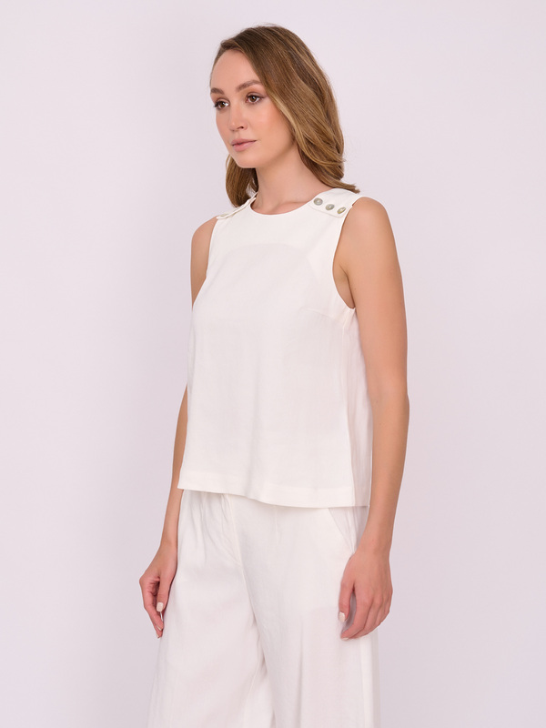 Э31610335 COGNAC/23-01 Блузка типа топ Marella Monochrome