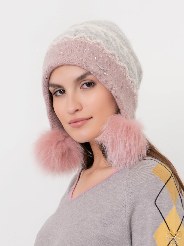 ЭS6755 PP66/20-2 Шапка с помпоном Vizio