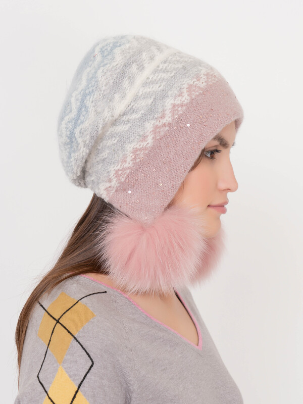 ЭS6755 PP66/20-2 Шапка с помпоном Vizio