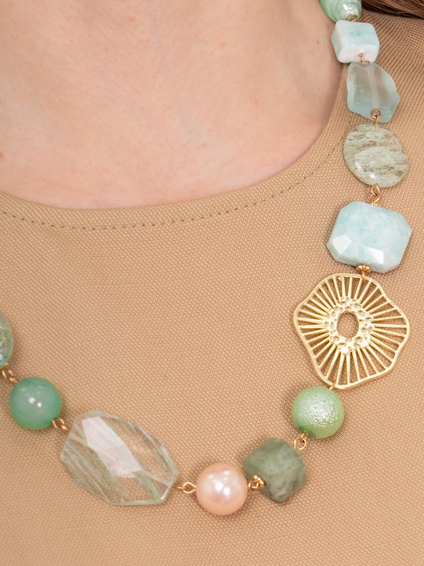 Э360575/22-01 Бусы Морская царевна кор. Ярославна