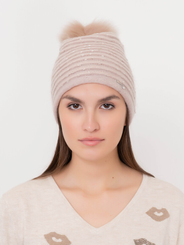 ЭS6726 CLP/20-2 Шапка с помпоном Vizio