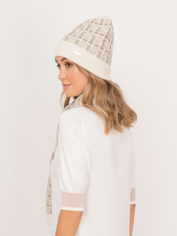 Э1203-223/22-02 Комплект вязаный (шапка + шарф) Franco Vello