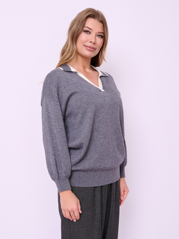 Э5525-224/23-02 Джемпер с воротником поло Franco Vello