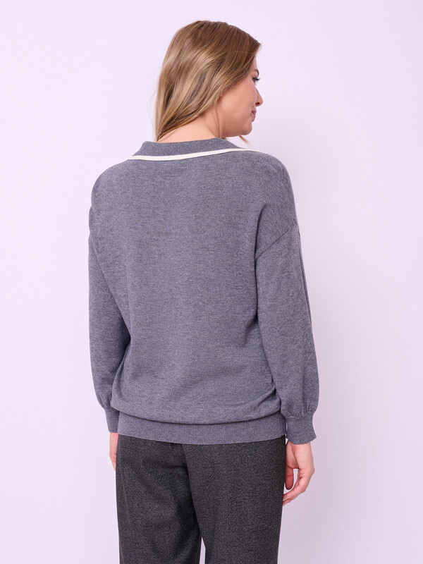 Э5525-224/23-02 Джемпер с воротником поло Franco Vello