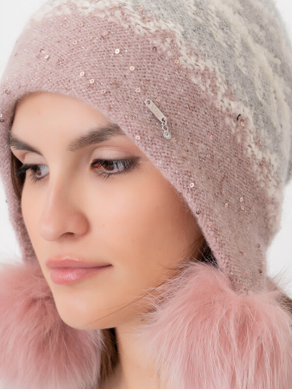 ЭS6755 PP66/20-2 Шапка с помпоном Vizio