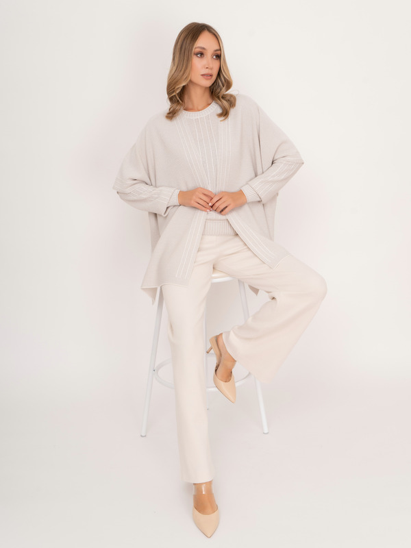 Э55104/22-02 Накидка (пончо) трикотажная D.Exterior