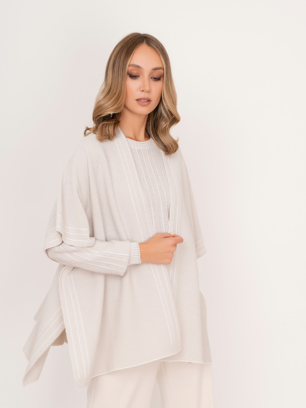 Э55104/22-02 Накидка (пончо) трикотажная D.Exterior