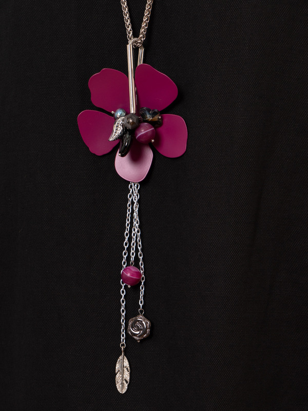 Э335832/22-01 Колье Цветы мегаполиса Ярославна