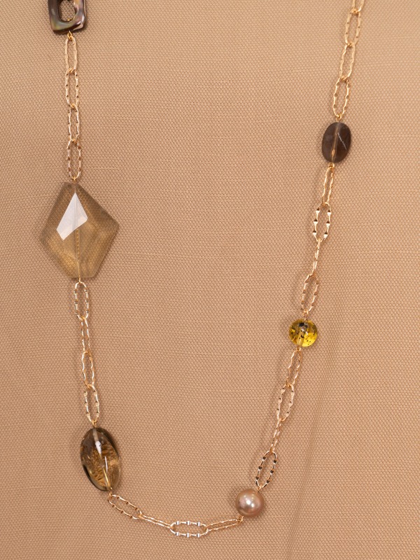 Э372004/22-01 Колье-трансформер Алхимия золота Ярославна