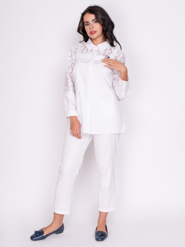 Э12144-S19/19-01 Блуза+брошь Franco Vello