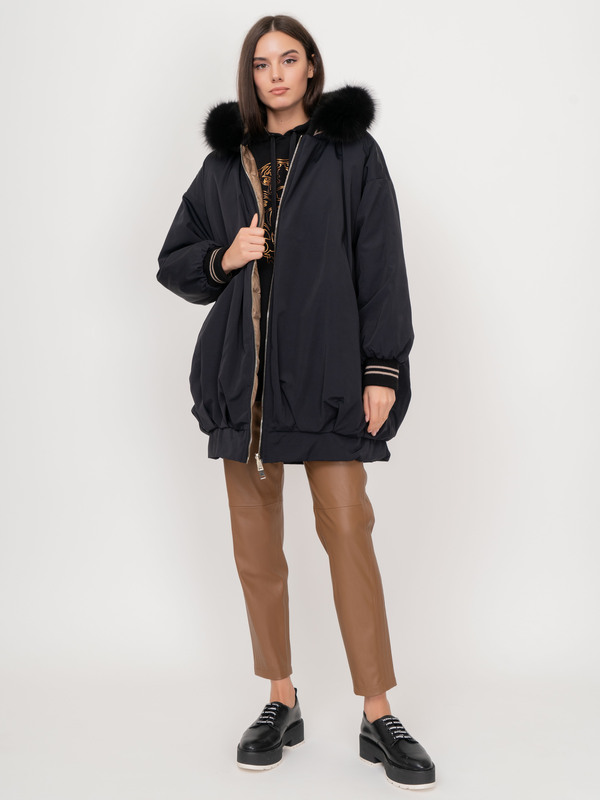 ЭRAISSA/20-02 Пальто (пуховик) двухстор. Fontanelli