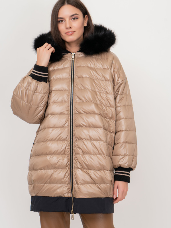 ЭRAISSA/20-02 Пальто (пуховик) двухстор. Fontanelli