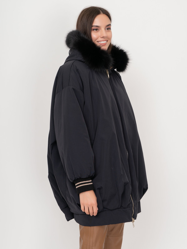 ЭRAISSA/20-02 Пальто (пуховик) двухстор. Fontanelli