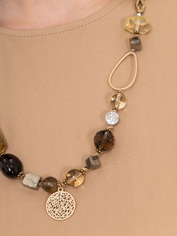 Э372509/22-01 Колье Алхимия золота Ярославна