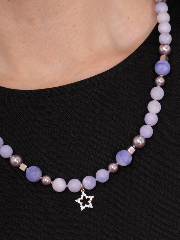 Э364849/22-01 Бусы Сиреневая Фея кор. Ярославна