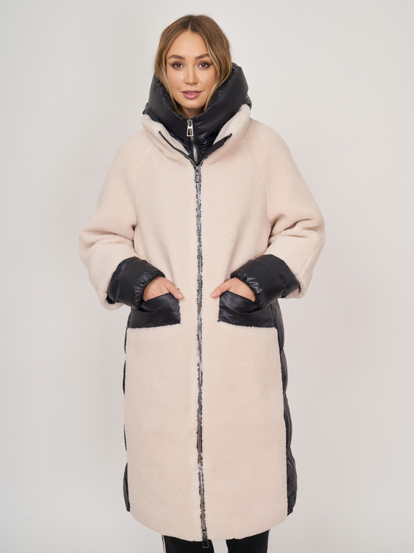 Э3362-223/22-02 Пальто утепленное иск. мех Franco Vello