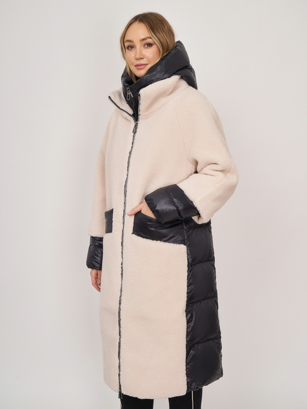 Э3362-223/22-02 Пальто утепленное иск. мех Franco Vello