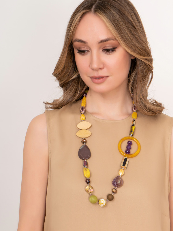 Э357711/22-01 Бусы Закат в Аравии ср. Ярославна