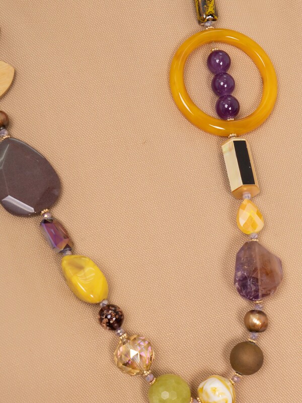 Э357711/22-01 Бусы Закат в Аравии ср. Ярославна