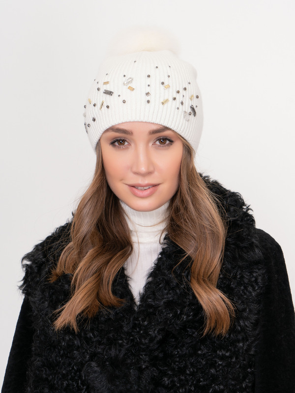 Э65760306 FIGLIO/20-02 Шапка с помпоном Marella