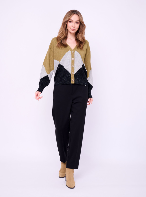 5059-227/26-02 Кардиган вязаный на молнии Franco Vello