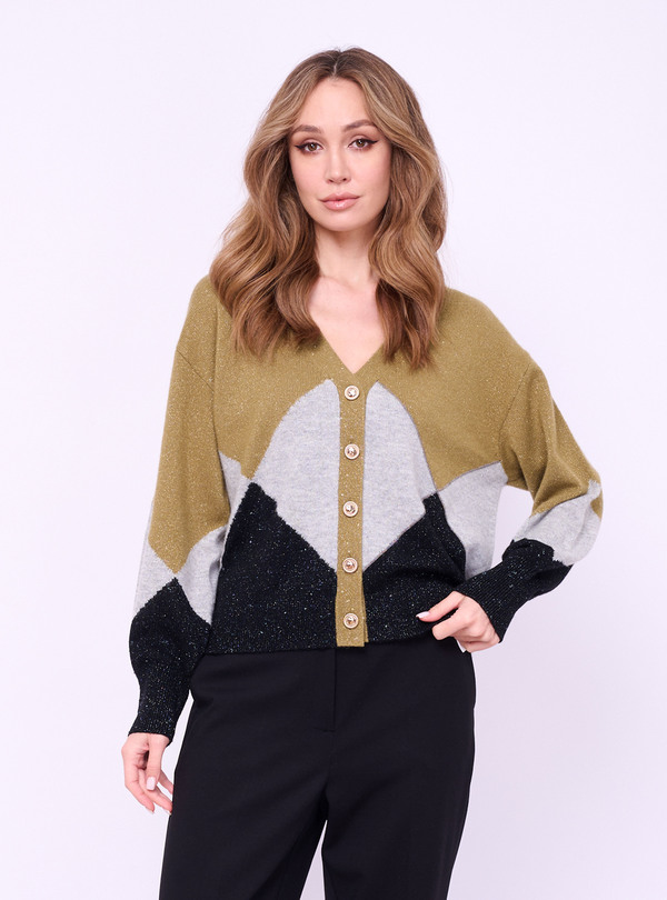 5059-227/26-02 Кардиган вязаный на молнии Franco Vello