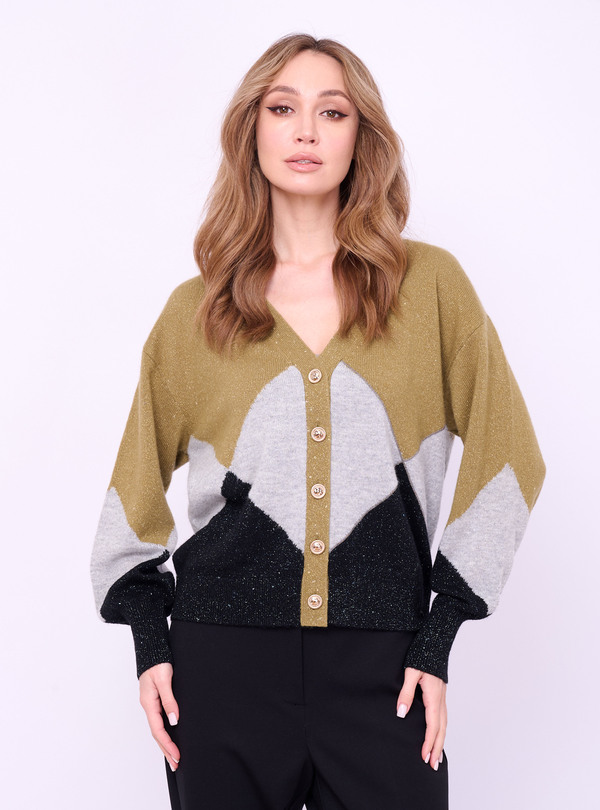 5059-227/26-02 Кардиган вязаный на молнии Franco Vello