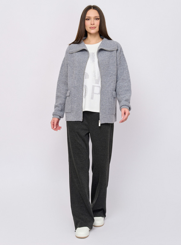 5049-227/26-02 Жакет вязаный на молнии Franco Vello