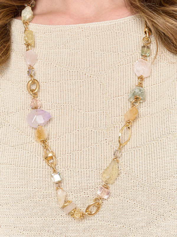 Э418481/25-01 Колье Танец самоцветов Ярославна