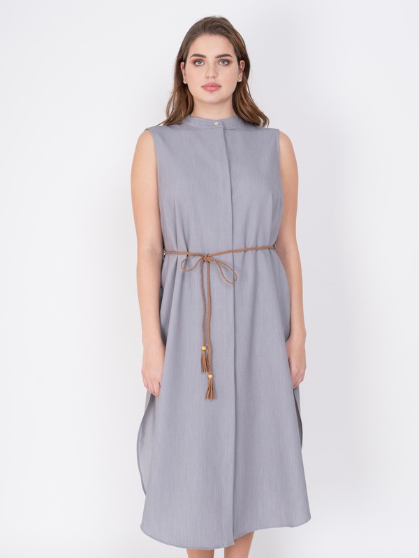 Э711.7138/19-01 Платье+ремень Mat Fashion