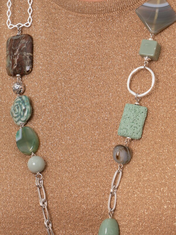 Э383628/22-02 Колье Серебряный лес Ярославна