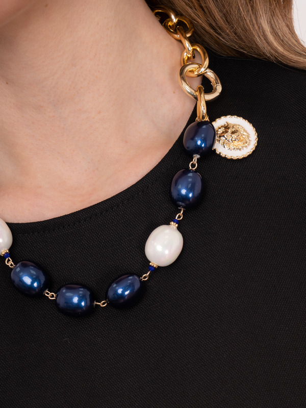 Э360605/22-01 Колье-трансформер Классика стиля Ярославна