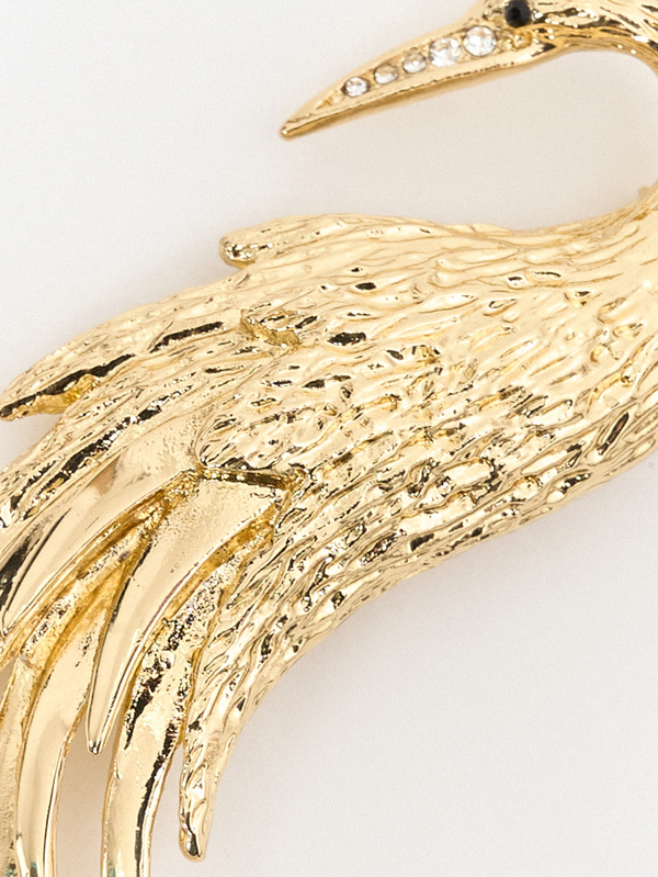 Э439738/24-02 Брошь Golden bird Ярославна