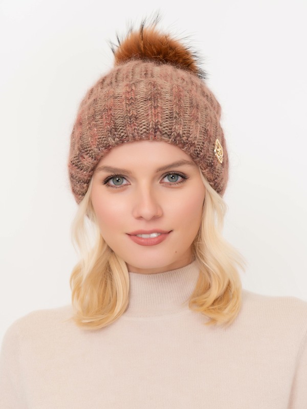 Э1022-221/20-02 Шапка с помпоном Franco Vello
