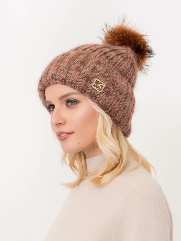 Э1022-221/20-02 Шапка с помпоном Franco Vello