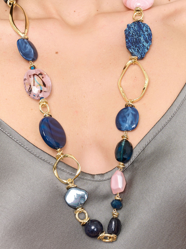 Э443056/24-02 Колье Сахарная вата Ярославна