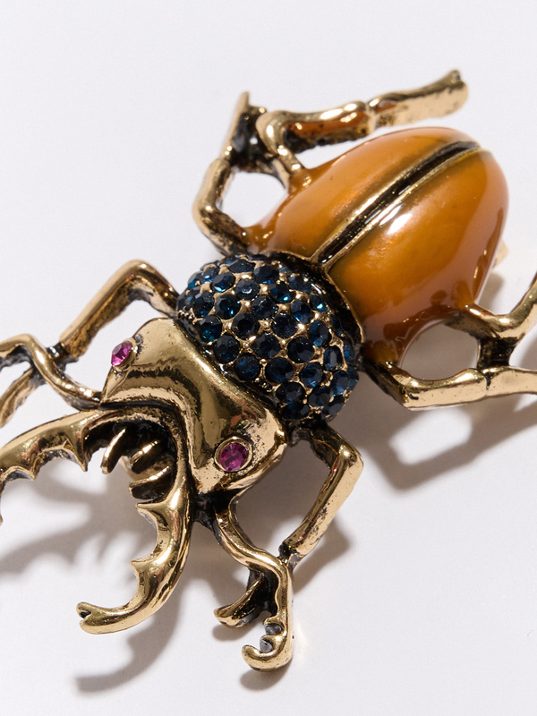 Э367970/24-02 Брошь Добрый жук Ярославна