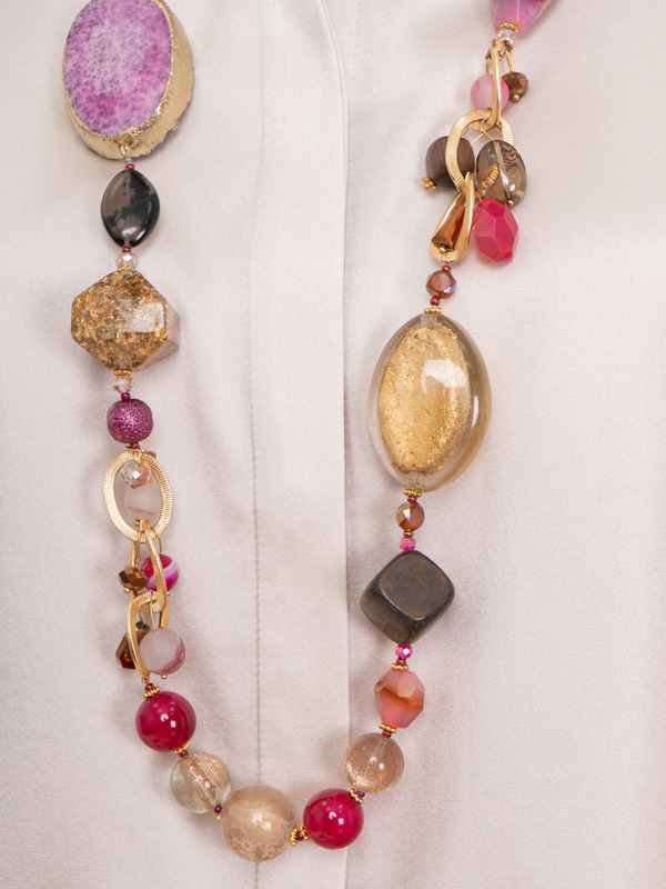 420712/21-02 Бусы Гиацинтовое золото ср. Ярославна