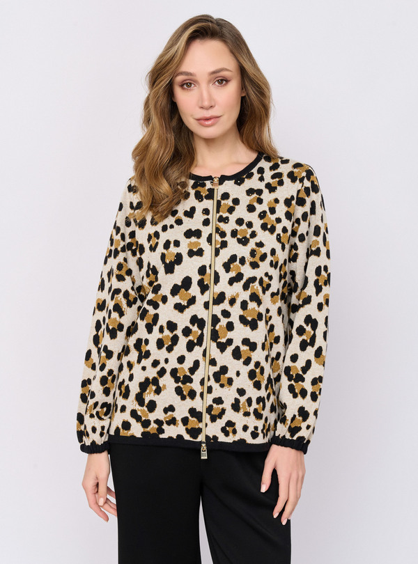 5037-227/26-02 Жакет вязаный на молнии Franco Vello