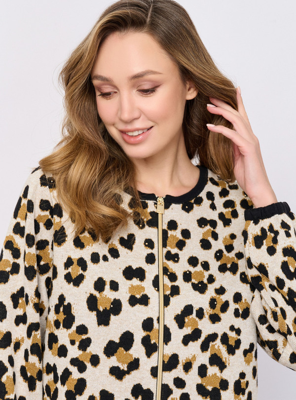 5037-227/26-02 Жакет вязаный на молнии Franco Vello